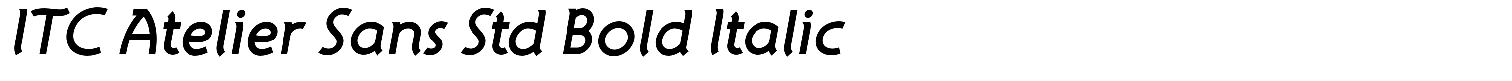 ITC Atelier Sans Std Bold Italic